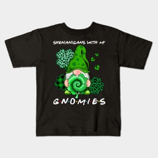 Shenanigans With My Gnomies St Patrick's Day Gnome Lovers Kids T-Shirt